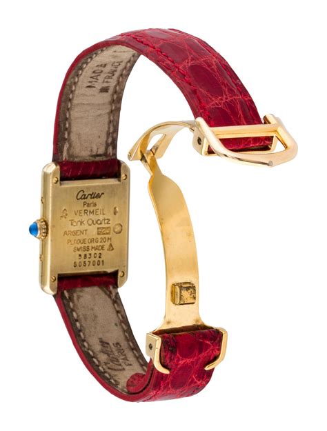 cartier must de tank|cartier tank must interchangeable strap.